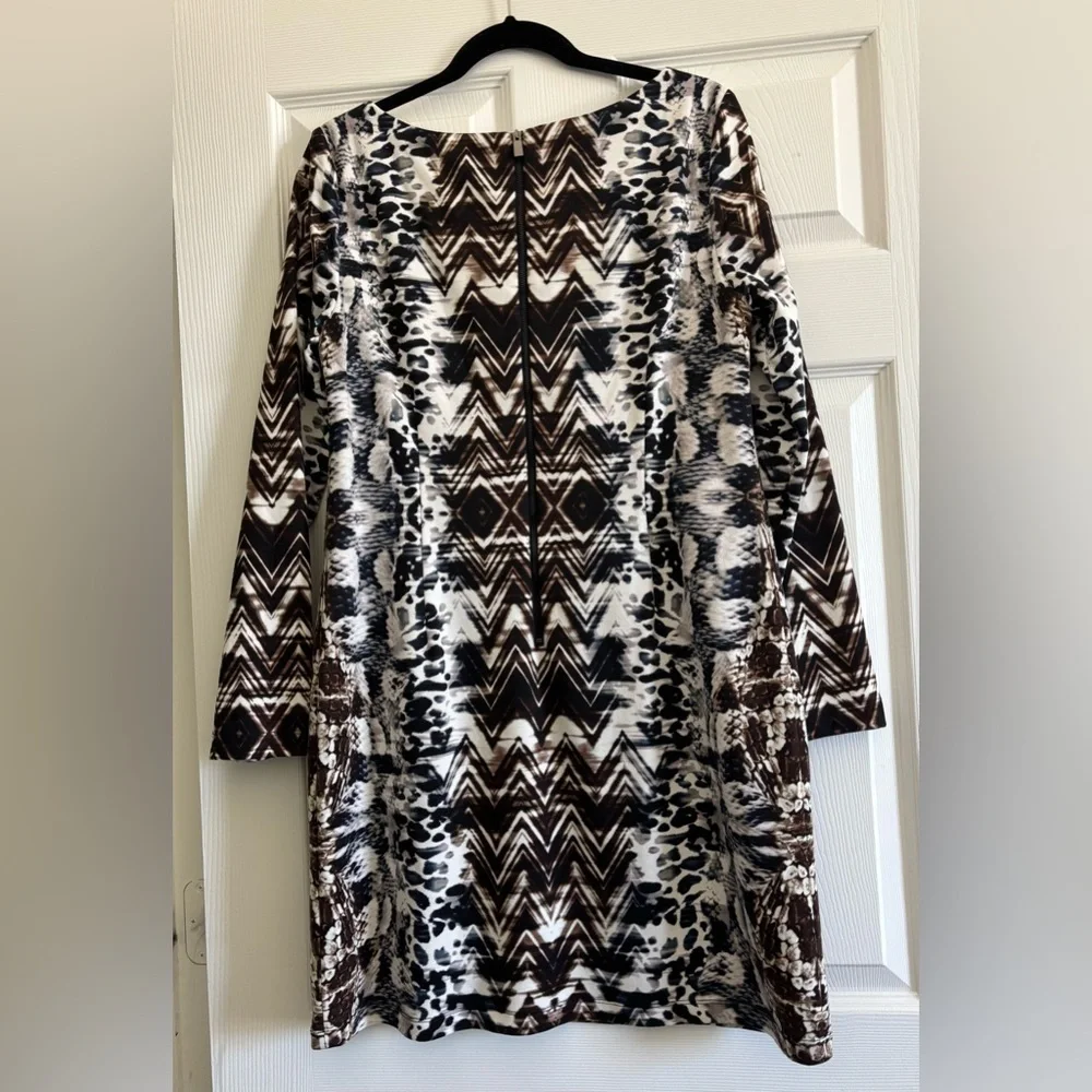Vince Camuto Geometric Animal Print Dress